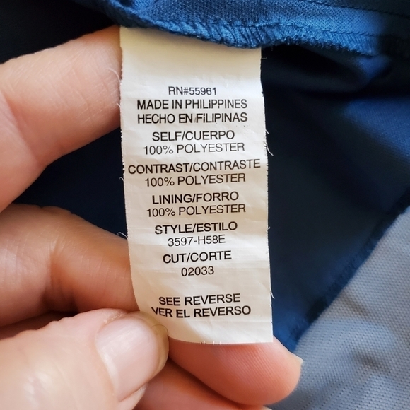 7346 * Deb Sequin Scallop Tulle Dress Blush Blue Size 9 - Picture 4 of 9